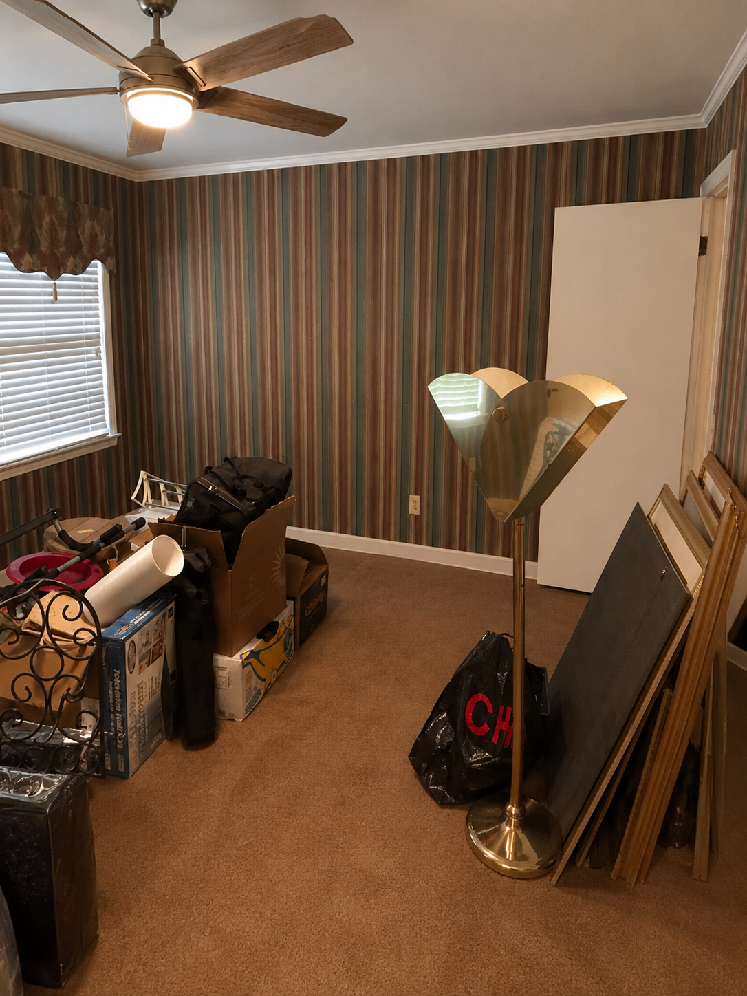 Before: Wallpaper removed and walls refreshed